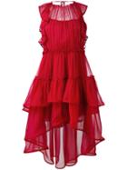 Abito Dress - Women - Silk/acetate - 42, Red, Silk/acetate, Alberta Ferretti