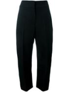 Jil Sander 'burt Db' Cropped Trousers, Women's, Size: 36, Black, Silk/spandex/elastane/wool