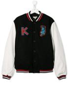 Kenzo Kids Logo Patch Bomber Jacket - Black