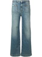 Alexa Chung Cropped Straight Jeans - Blue