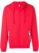 Moschino Logo Trim Hoodie - Red