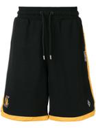 Marcelo Burlon County Of Milan L.a. Lakers Logo Tape Shorts - Black