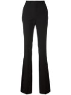Saint Laurent Satin Stripe Smoking Trousers, Women's, Size: 40, Black, Wool/viscose/silk
