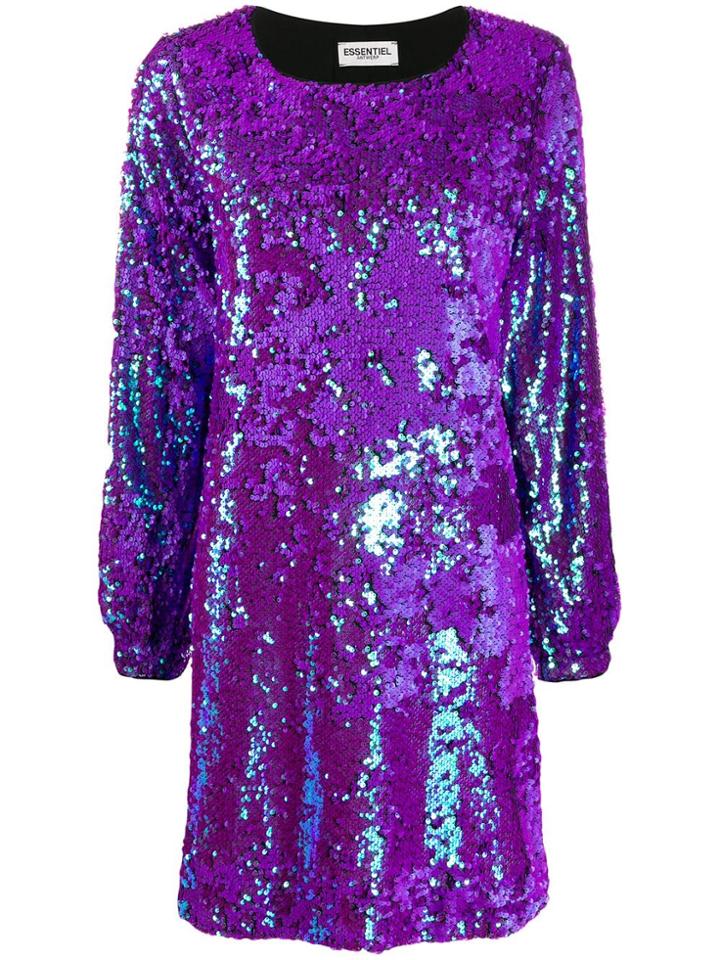 Essentiel Antwerp Sequin Cocktail Dress - Purple