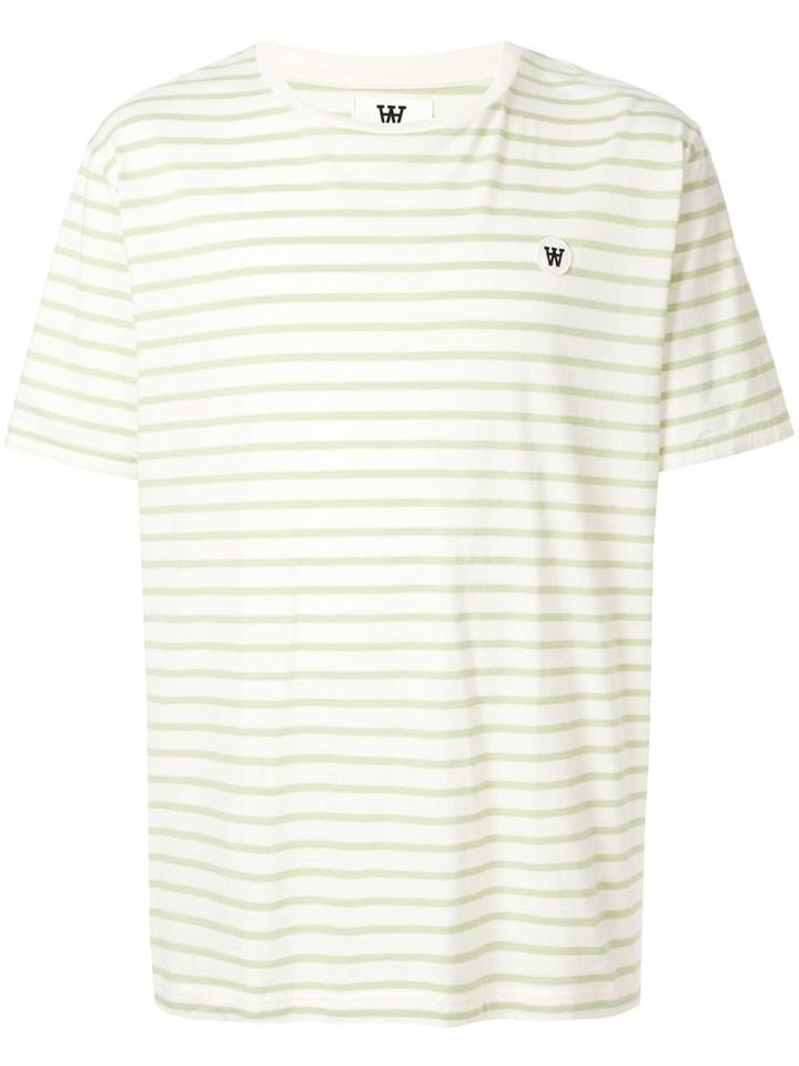 Wood Wood Striped T-shirt - White