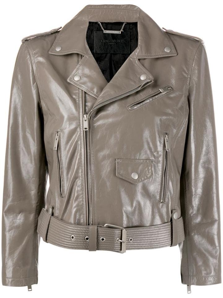 Givenchy Cropped Biker Jacket - Neutrals