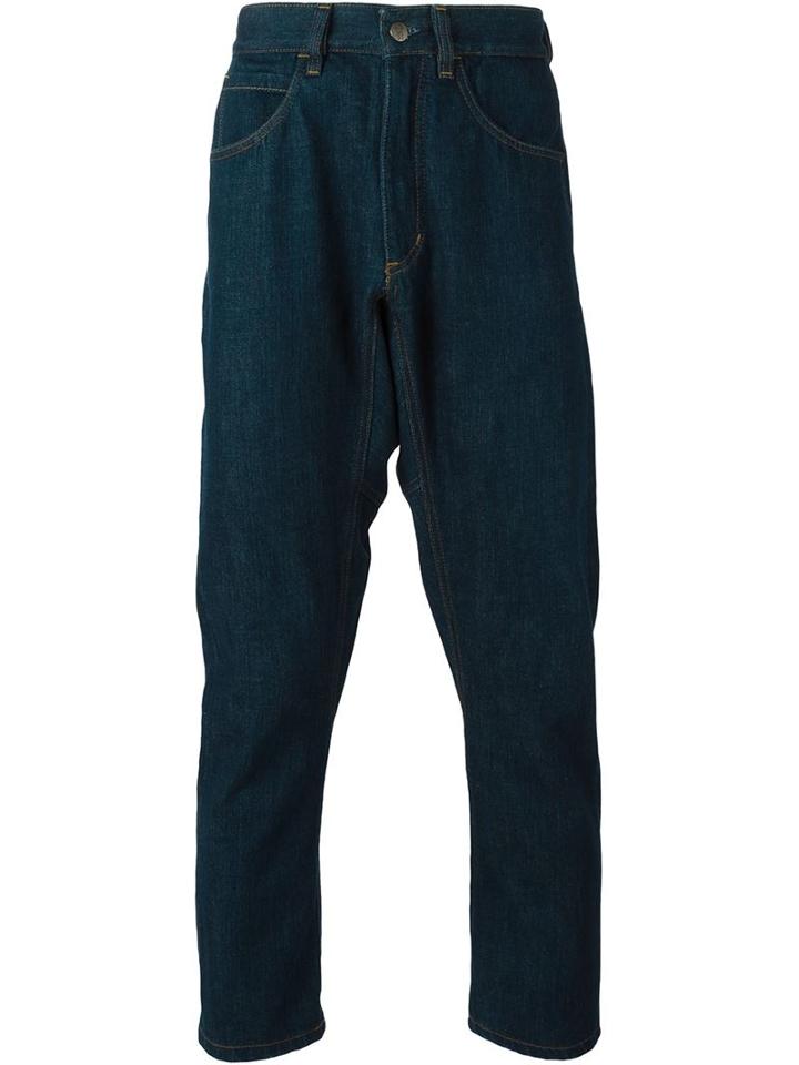 Société Anonyme Drop-crotch Cropped Jeans, Adult Unisex, Size: Xs, Blue, Cotton