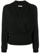 Max Mara - Wrap Top - Women - Spandex/elastane/viscose - M, Black, Spandex/elastane/viscose