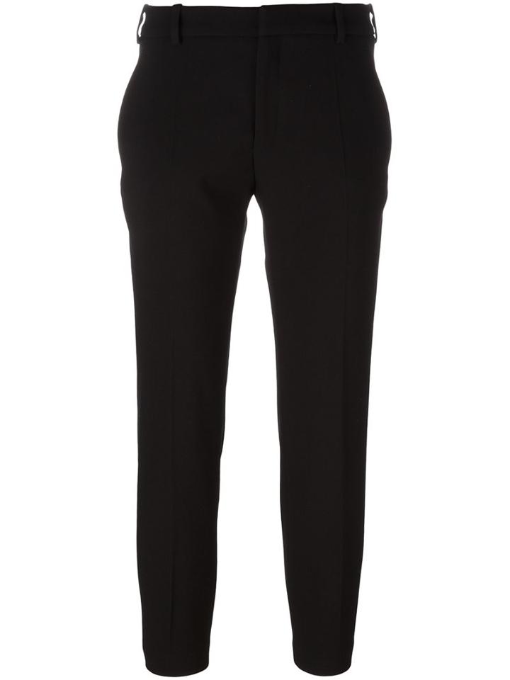 Faith Connexion Cropped Tailored Trousers, Women's, Size: 38, Black, Cotton/polyamide/spandex/elastane/virgin Wool
