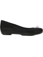 Melissa + Jeremy Scott Cut Out Detail Ballerinas, Women's, Size: 39, Black, Rubber