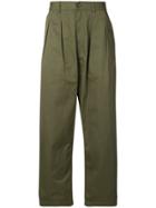 Universal Works Double Pleat Work Trousers - Green