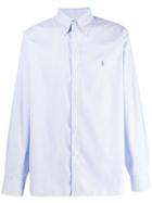 Polo Ralph Lauren Logo Embroidered Striped Shirt - Blue