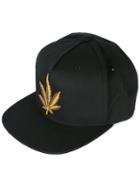 Palm Angels Weed Hat, Men's, Black, Cotton/metal