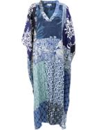 Pierre-louis Mascia Panelled Kaftan Dress - Blue