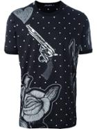 Dolce & Gabbana Pistol Print T-shirt, Men's, Size: 46, Black, Cotton