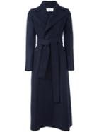 Harris Wharf London Belted Coat, Women's, Size: 42, Blue, Virgin Wool