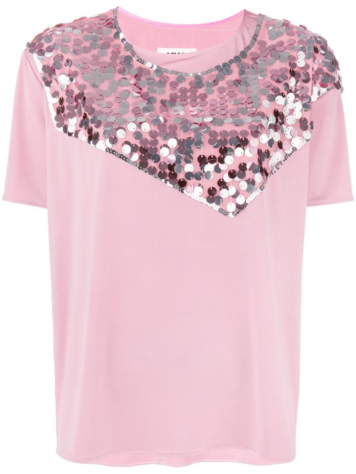 Mm6 Maison Margiela Sequin T-shirt - Pink & Purple