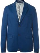 Kenzo Two Button Blazer, Men's, Size: 50, Blue, Cotton/spandex/elastane/viscose/cupro