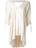 Kitx V-neck Blouse, Women's, Size: 12, White, Silk Satin