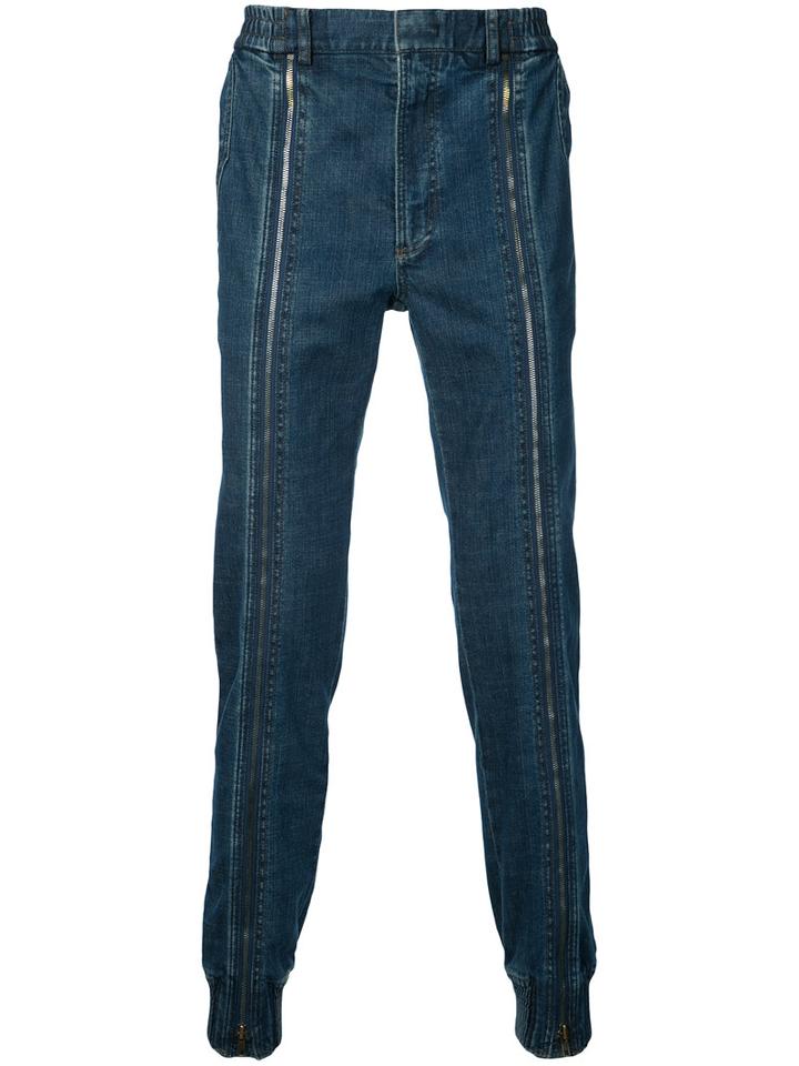 Juun.j - Zipped Leg Jeans - Men - Cotton/polyethylene - 52, Blue, Cotton/polyethylene