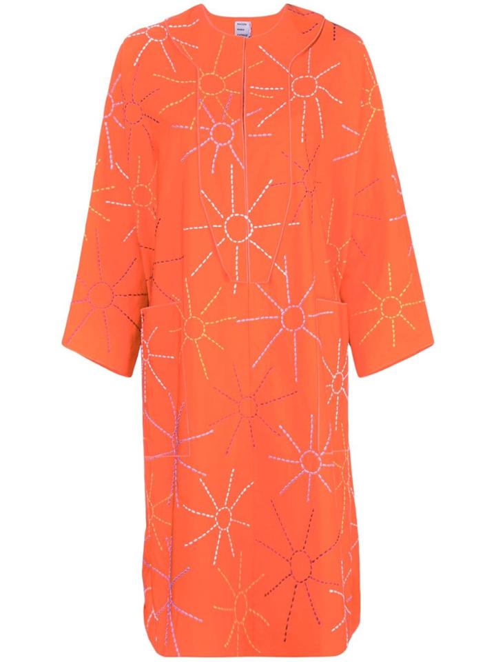 Maison Rabih Kayrouz Embroidered Sun Dress - Orange