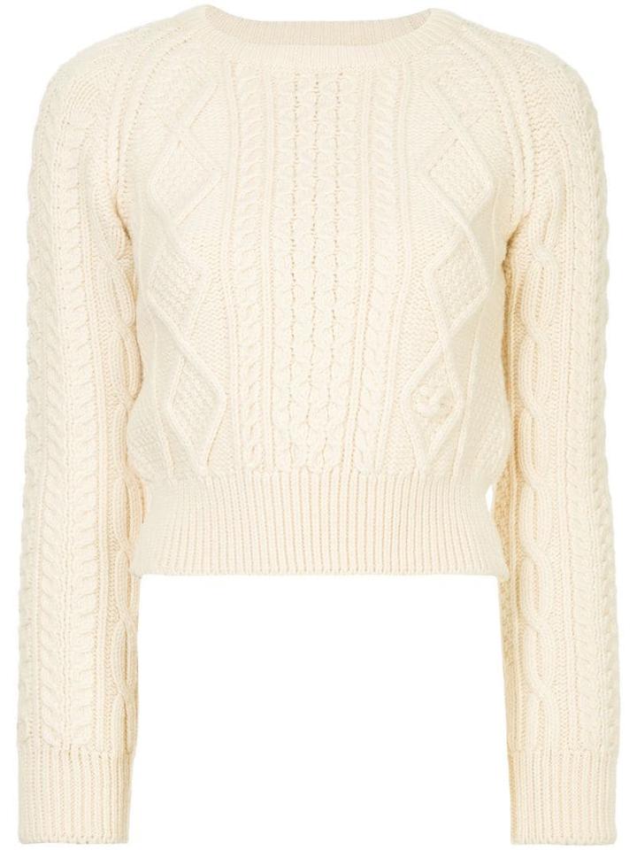 Chanel Pre-owned Multi-patterned Cropped Jumper - White