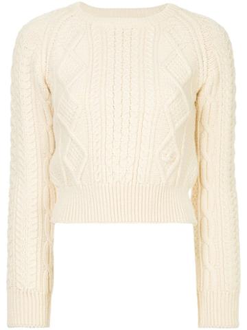 Chanel Pre-owned Multi-patterned Cropped Jumper - White