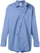Vetements - 'vetements X Comme Des Garçons' Oversized Shirt - Men - Cotton/polyamide/spandex/elastane - Xs, Blue, Cotton/polyamide/spandex/elastane
