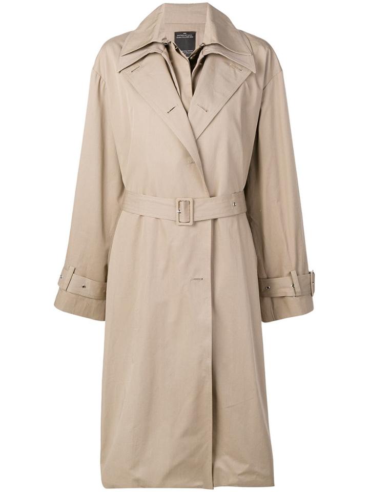 Rokh Layered Trench Coat - Brown
