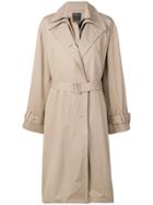 Rokh Layered Trench Coat - Brown