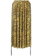 Ultràchic Cheetah Print Pleated Skirt - Yellow