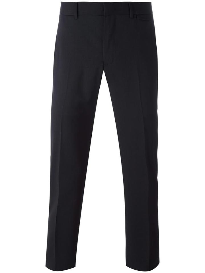 Z Zegna Slim-fit Tailored Trousers, Men's, Size: 54, Black, Polyester/spandex/elastane/wool