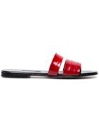 Newbark Red Roma Iii Eel Leather Sandals