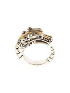 John Hardy 18kt Yellow Gold And Sterling Silver Legends Naga Sapphire