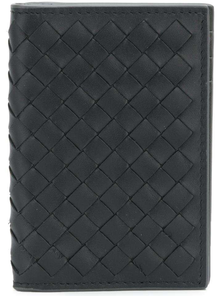 Bottega Veneta Bi-fold Intrecciato Wallet - Black