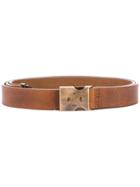 Al Duca D'aosta 1902 Plate Buckle Belt - Brown