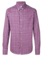 Moncler Gamme Bleu Button Down Shirt, Men's, Size: 4, Red, Cotton