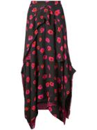 Proenza Schouler Embroidered Draped Skirt - Black