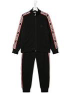 Moncler Kids Logo Panelled Tracksuit - Black