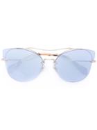 Miu Miu Eyewear - Cat Eye Aviator Sunglasses - Women - Acetate/metal - One Size, Blue, Acetate/metal