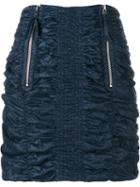 J.w.anderson Smocked Mini Skirt, Women's, Size: 6, Blue, Polyamide
