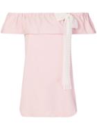 Red Valentino Off-the-shoulder Blouse - Pink & Purple