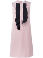 Si-jay Contrast Ruffle Dress, Women's, Size: 44, Pink/purple, Polyester/spandex/elastane
