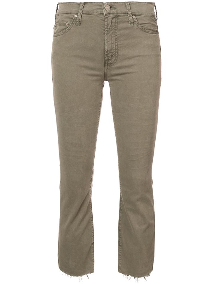 Mother Insider Cropped Jeans - Green