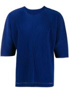 Homme Plissé Issey Miyake Short-sleeve Pleated T-shirt - Blue
