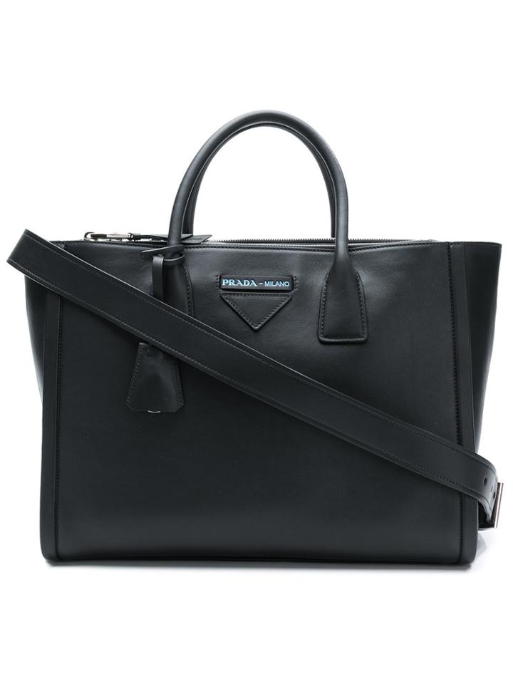Prada Square Shaped Shoulder Bag - Black