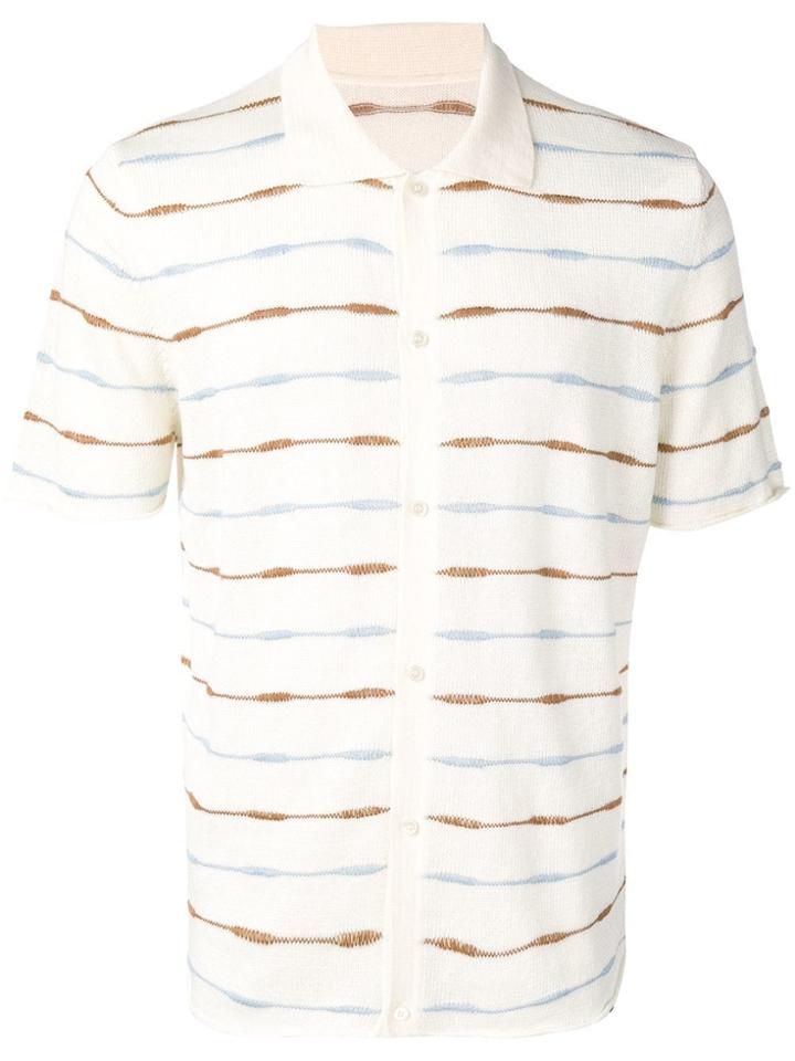 Jacquemus Striped Knitted Top - White