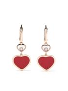 Chopard 18kt Rose Gold Happy Hearts Diamond Drop Earrings