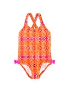 Heidi Klein Kids Clara Swim Suit, Girl's, Size: 10 Yrs, Yellow/orange