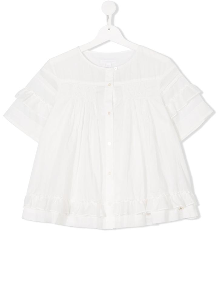 Burberry Kids Ruffled Blouse - White
